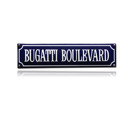 SS-12 emaille straatnaambord 'Bugatti Boulevard'