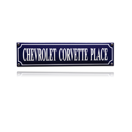 SS-14 emaille straatnaambord 'Chevrolet Corvette place'