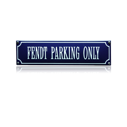 SS-23 emaille straatnaambord 'Fendt parking only'