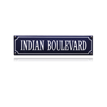 SS-40 emaille straatnaambord 'Indian Boulevard'
