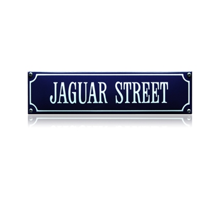 SS-44 emaille straatnaambord 'Jaguar street'