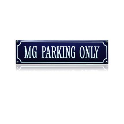 SS-59 emaille straatnaambord 'MG parking only'