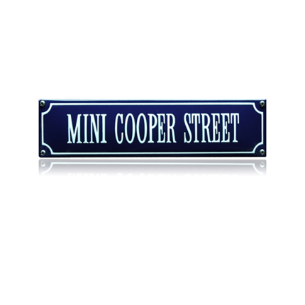 SS-60 emaille straatnaambord 'Mini cooper street'
