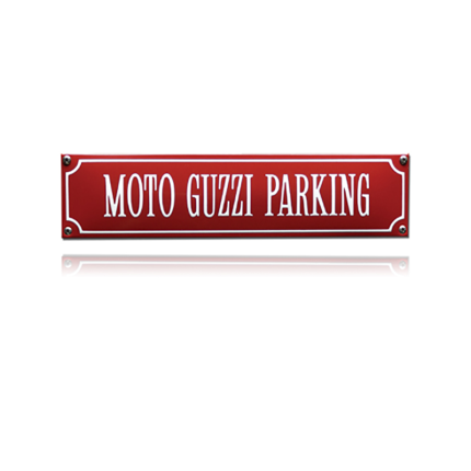 SS-62 emaille straatnaambord 'Moto Guzzi Parking'