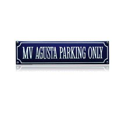 SS-63 emaille straatnaambord 'MV agusta parking only'