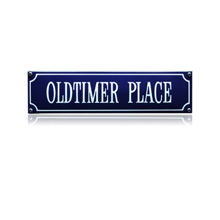SS-67 emaille straatnaambord 'Oldtimer place'
