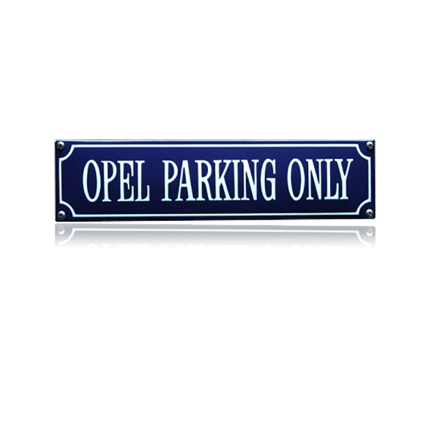 SS-68 emaille straatnaambord 'Opel parking only'