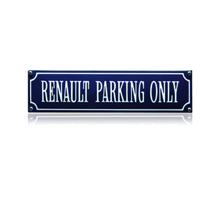 SS-77 emaille straatnaambord 'Renault parking only'