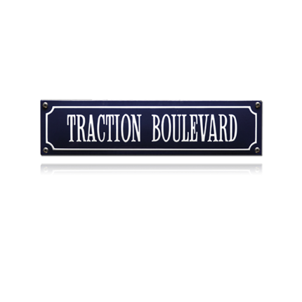 SS-86 emaille straatnaambord 'Traction Boulevard'