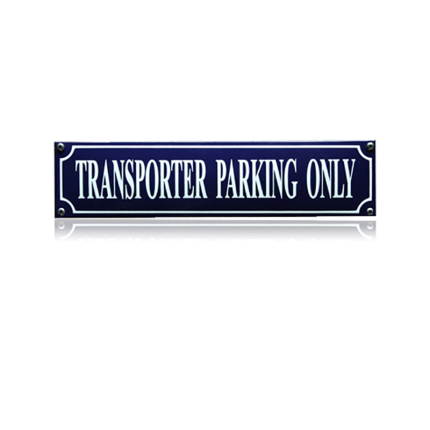 SS-87 emaille straatnaambord 'Transporter parking only'