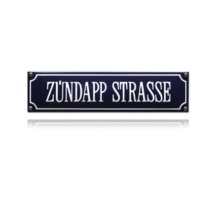 SS-95 emaille straatnaambord 'Zündapp Strasse'