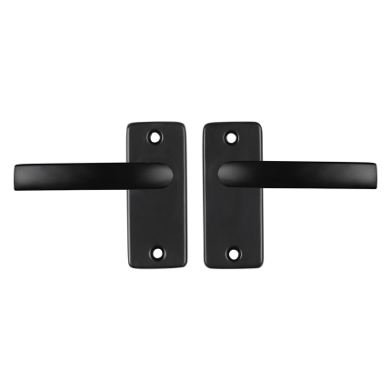 Starx Blok deurkruk op rechthoekige rozet 90x41mm zwart