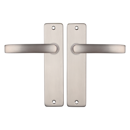 Starx Blok deurkruk op schild 180x41mm blind Aluminium F9