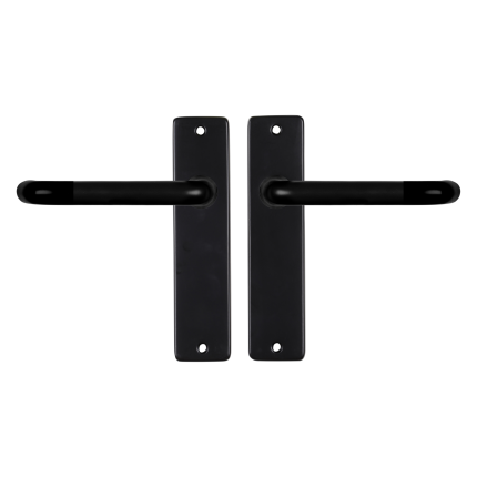 Starx Coupe deurkruk op schild 180x41mm blind zwart