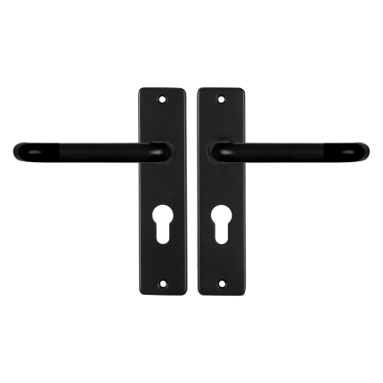 Starx Coupe deurkruk op schild 180x41mm PC55 zwart