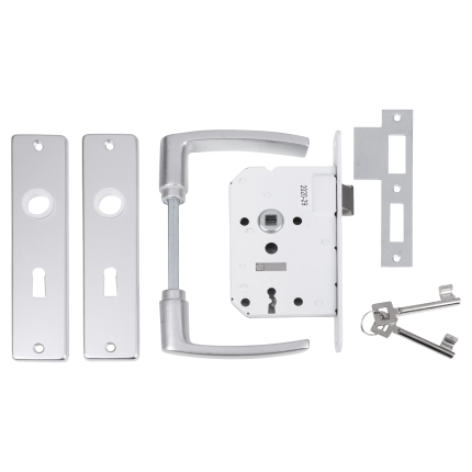 Starx Dagnachtslot met Beslag Aluminium Wit PC55 Doornmaat 50mm
