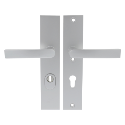 Starx deurkruk op langschild SKG*** met kerntrekbeveiliging 245x50mm PC72 Aluminium F1