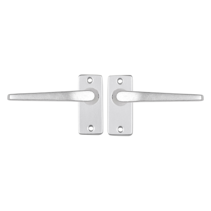 Starx Duim deurkruk op rechthoekige rozet 90x41mm Aluminium F1