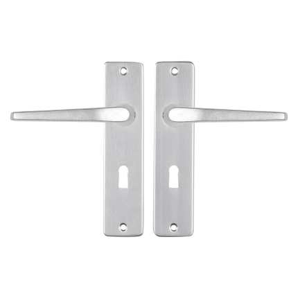Starx Duim deurkruk op schild 180x41mm BB56 Aluminium F1