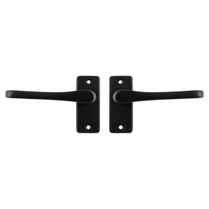 Starx Vlinder deurkruk op rechthoekige rozet 90x41mm zwart