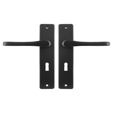 Starx Vlinder deurkruk op schild 180x41mm BB56 zwart