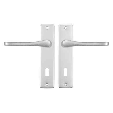 Starx Vlinder deurkruk op schild 180x41mm BB72 Aluminium F1