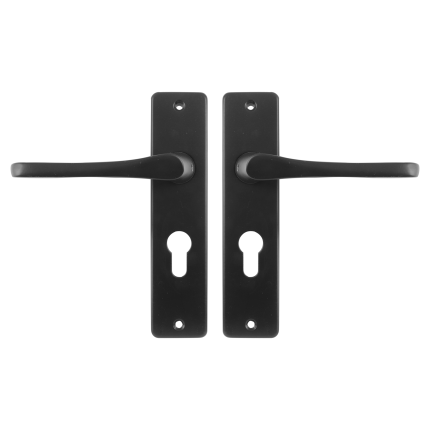 Starx Vlinder deurkruk op schild 180x41mm PC55 zwart