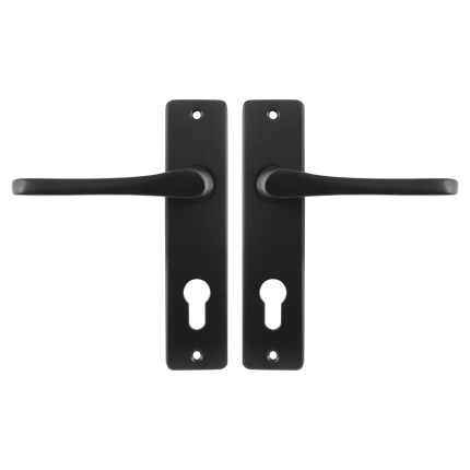 Starx Vlinder deurkruk op schild 180x41mm PC72 zwart