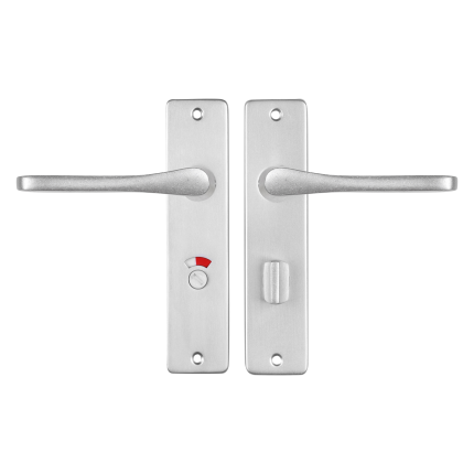 Starx Vlinder deurkruk op schild 180x41mm WC63/8 Aluminium F1