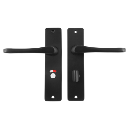Starx Vlinder deurkruk op schild 180x41mm WC63/8 zwart
