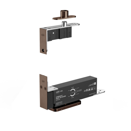 Taatsdeur scharnier JNF verstelbaar tot 3 mm, deurgewicht max. 100 kg, titanium chocolate