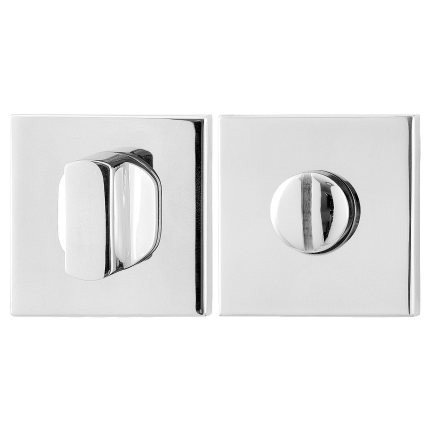Toiletgarnituur GPF0910.42 50x50x8mm stift 8mm RVS gepolijst grote knop