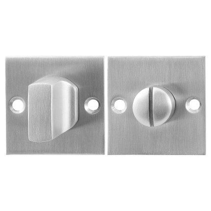 Toiletgarnituur GPF0911.08 50x50x2mm stift 5mm RVS geborsteld grote knop