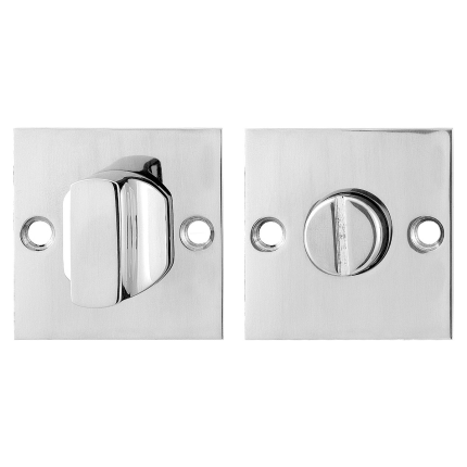 Toiletgarnituur GPF0911.48 50x50x2mm stift 5mm RVS gepolijst grote knop