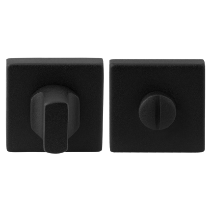 Toiletgarnituur GPF8911.02 50x50x8mm stift 5mm zwart grote knop