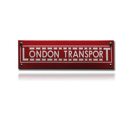 TR-31 emaille trein en tram bord 'London transport'