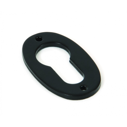 Wardlo cilinderrozet 51x31x2.5mm smeedijzer zwart