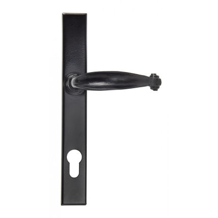 Wardlo deurkruk op schild 242x32mm PC92 smeedijzer zwart