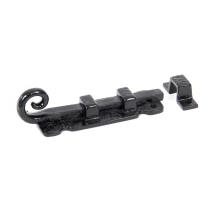Wardlo deurschuif recht 88x28mm smeedijzer zwart