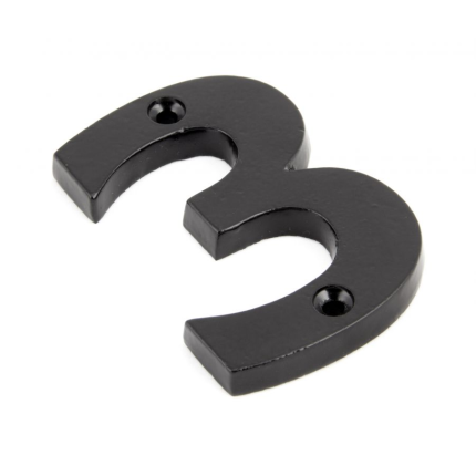 Wardlo huisnummer 3/ 78mm smeedijzer zwart
