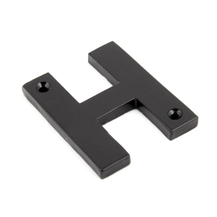 Wardlo letter H/ 78mm smeedijzer zwart