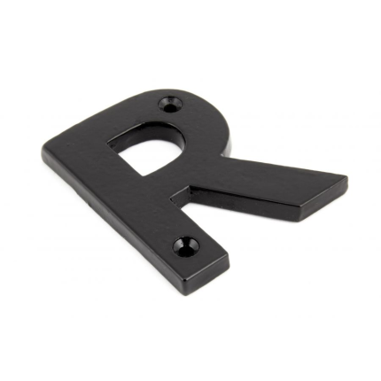 Wardlo letter R/ 78mm smeedijzer zwart