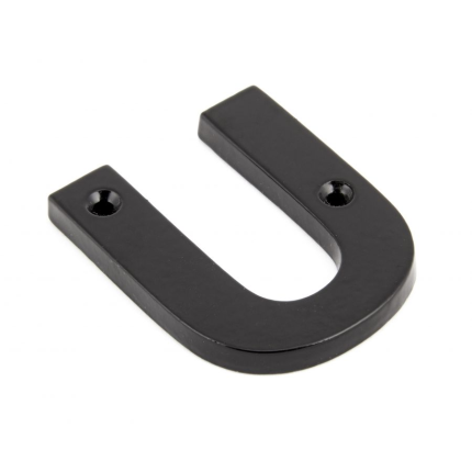 Wardlo letter U/ 78mm smeedijzer zwart