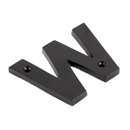 Wardlo letter W/ 78mm smeedijzer zwart