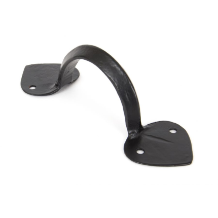 Wardlo meubelgreep 152x38mm, greep binnen 76mm smeedijzer zwart