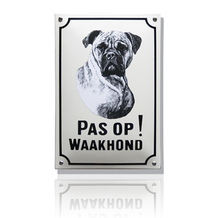 WH-01 emaille waakhondbord 'Boxer'