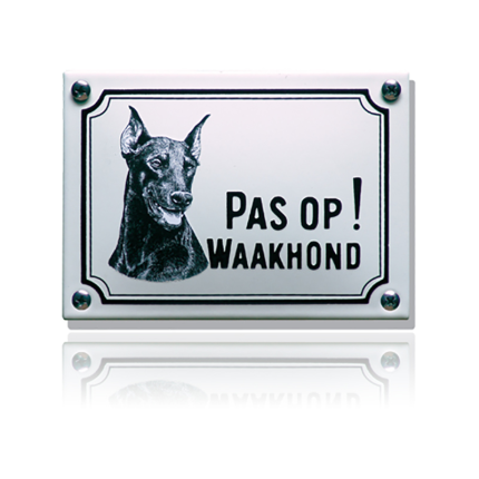 WHK-04 emaille waakhondbord 'Dobermann'