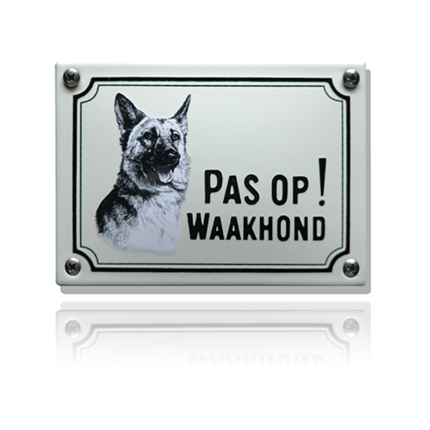WHK-05 emaille waakhondbord 'Herdershond'