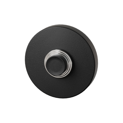 Zwarte deurbel GPF8826.09 rond 50x8 mm