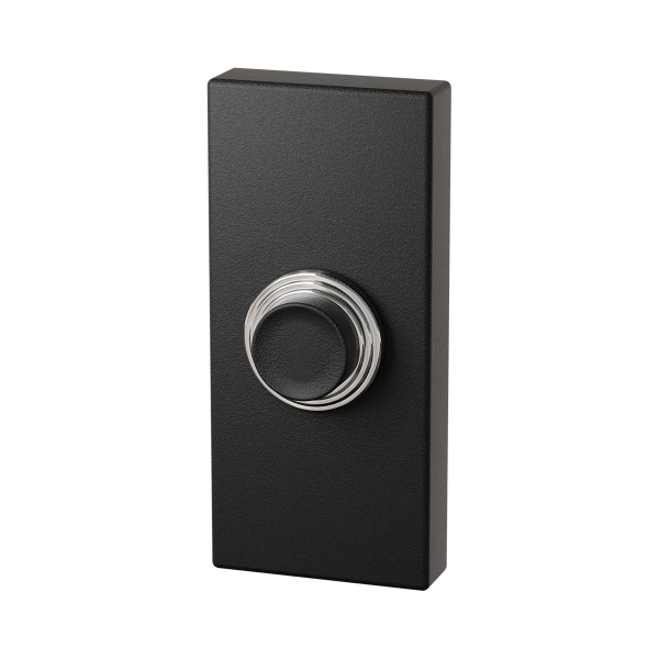 Deurbel GPF8826.01 zwart rechthoekig 70x32x10mm